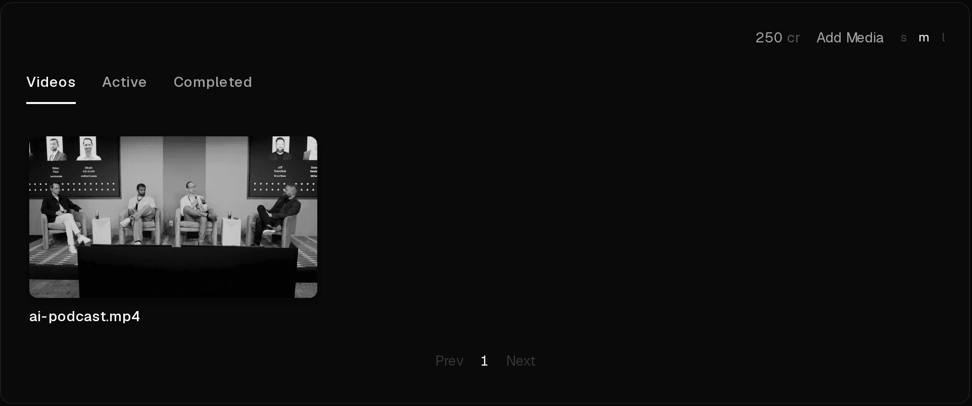 Product demo showing clip creation from a VOD