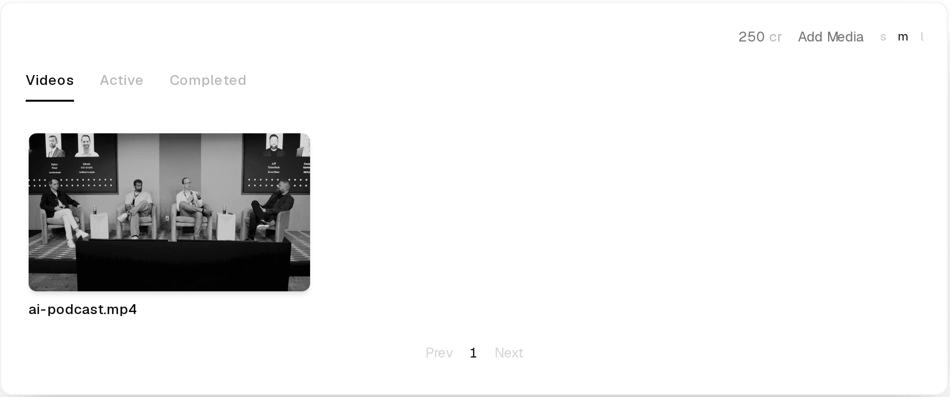 Product demo showing clip creation from a VOD
